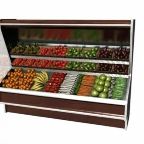 Supermarket Vegetable Display Refrigerator 3d model