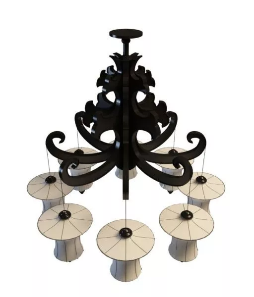 Venetian Antique Style Chandelier 3d model Venetian Antique Style Chandelier 3d model
