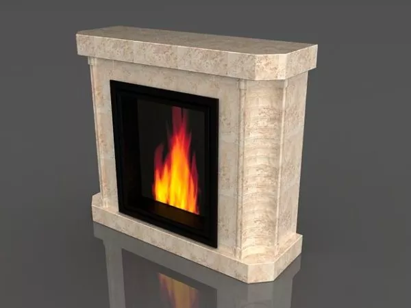 Ventless Modern Gas Fireplace 3d model Ventless Modern Gas Fireplace 3d model