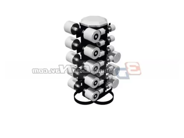 Gym Center Vertical Dumbbell Rack 3d model Gym Center Vertical Dumbbell Rack 3d model