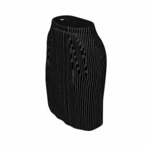 Striped Pencil Skirt Fashion 3d model