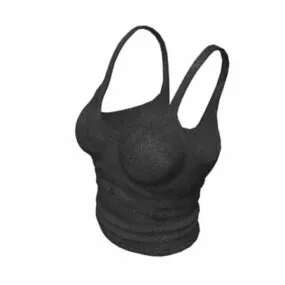 Women Fashion Sleeveless Shirt 3d model