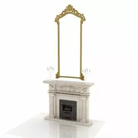 Antique Victorian Fireplace 3d model