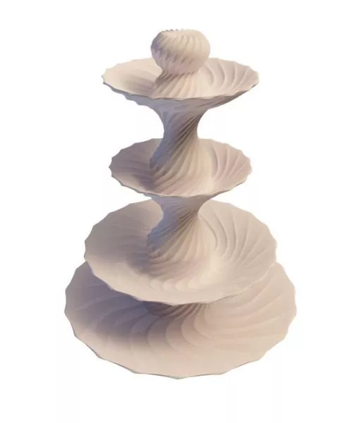 Marble Birdbath Fountain 3d model
