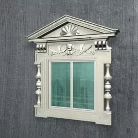 British Victorian Style Window 3d model