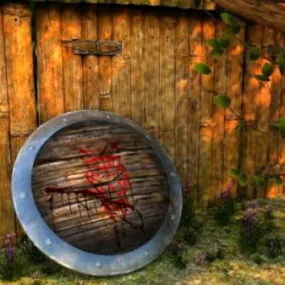 Vintage Viking Shield 3d model