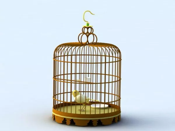 Golden Birdcage 3d model Golden Birdcage 3d model