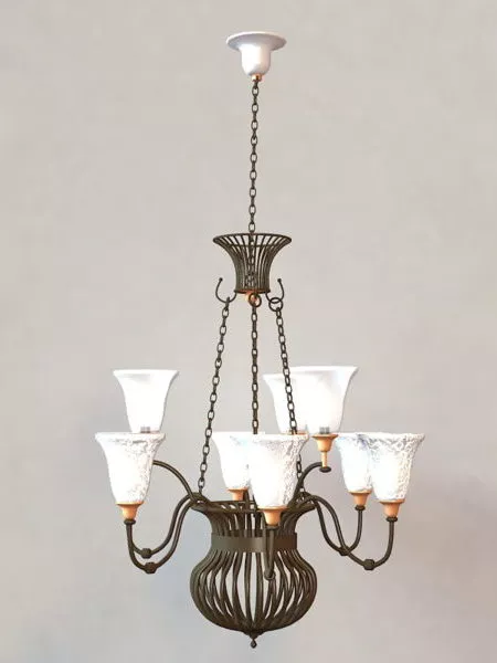 British Vintage Chandelier 3d model British Vintage Chandelier 3d model