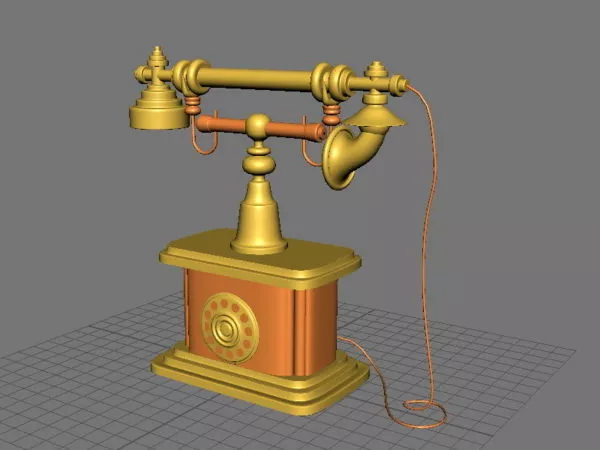 Vintage Old Rotary Dial Telephone 3d model Vintage Old Rotary Dial Telephone 3d model