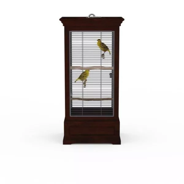 Vintage Wood Birdcage 3d model Vintage Wood Birdcage 3d model