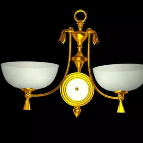 Vintage Antique Bowl Pendant Lighting 3d model
