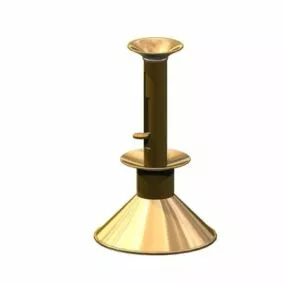 Golden Brass Candles Holder Tray 3d model
