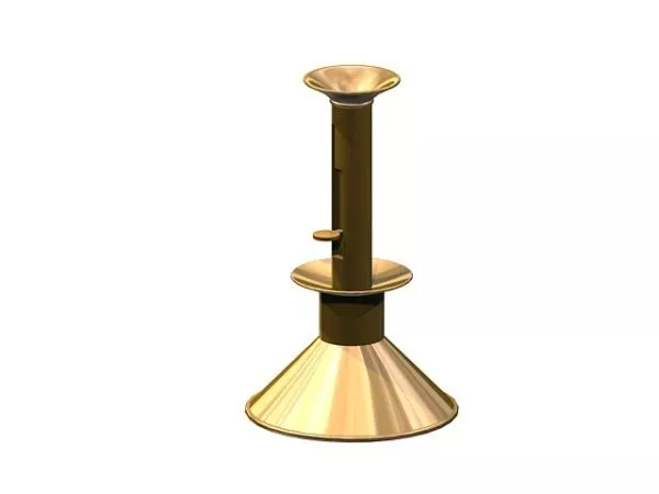 Candlestick With Antique Brass Stand 3d model