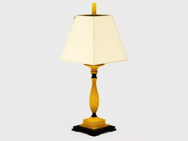 Vintage Style Brass Desk Lamp 3d model Vintage Style Brass Desk Lamp 3d model