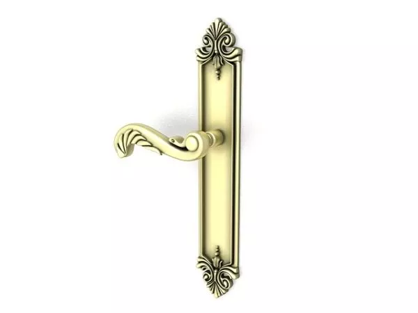 Classic Brass Door Handle 3d model Classic Brass Door Handle 3d model