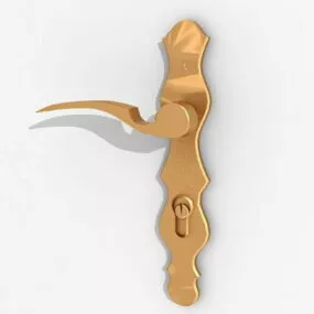 Home Vintage Brass Door Handle 3d model