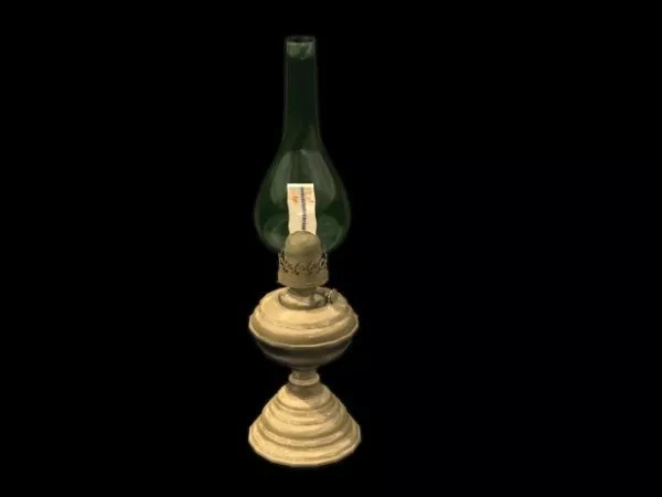 Classic Brass Oil Lamp 3d model Classic Brass Oil Lamp 3d model