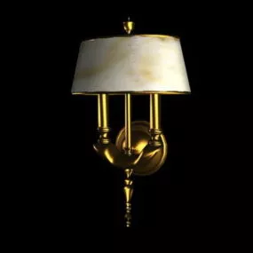 Vintage Brass Wall Sconce Light 3d model