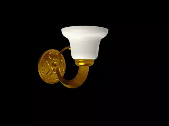 Vintage Brass Wall Lamp Furniture 3d model Vintage Brass Wall Lamp Furniture 3d model