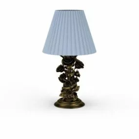 Vintage Brass Base Table Lamp 3d model