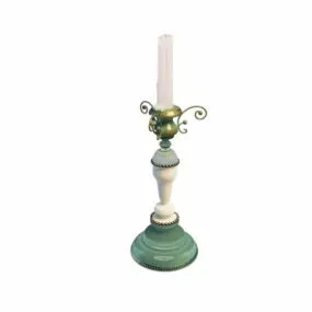 Vintage Style Candle Holder 3d model