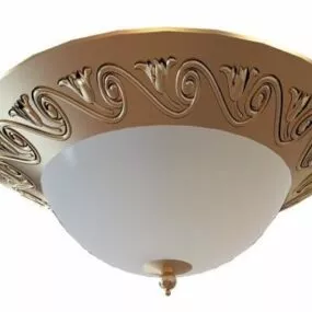 Vintage Round Ceiling Light Fixture 3d model