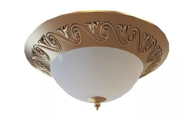 Vintage Round Ceiling Light Fixture 3d model Vintage Round Ceiling Light Fixture 3d model