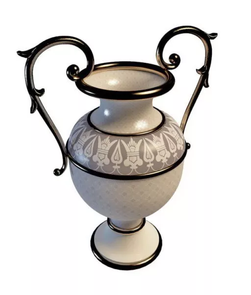 Ancient Ceramic Flower Vase 3d model Ancient Ceramic Flower Vase 3d model