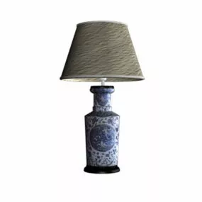 Vintage Ceramic Bedroom Table Lamp 3d model