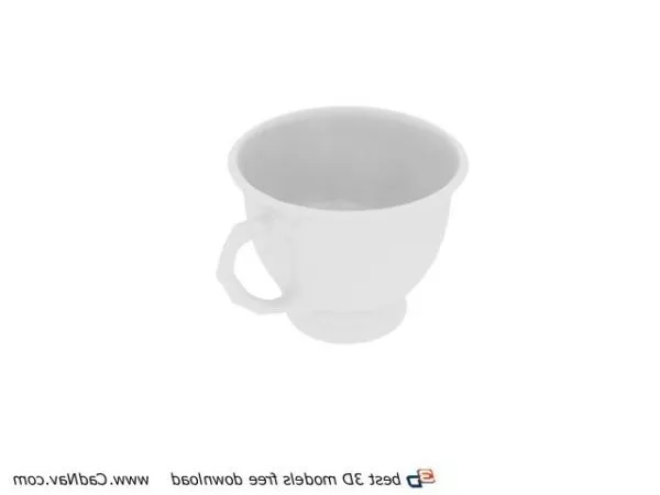 Tea Cup Utensil Set 3d model