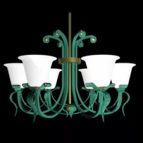 Vintage Old Chandelier Lights 3d model