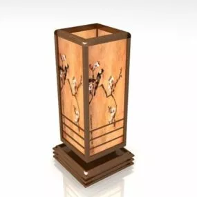 Old Column Floor Lamp 3d model