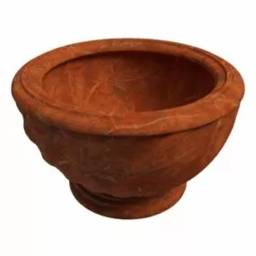 Vintage Pottery Flower Pot 3d model