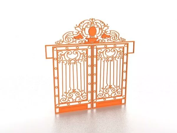 Industrial Gate Sliding Door 3d model