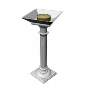 Vintage Stone Garden Pillar 3d model