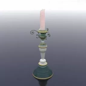 Ancient Glass Candlestick 3d model