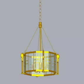 Vintage Glass Style Pendant Lights 3d model