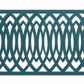 Vintage Style Lattice Window 3d model