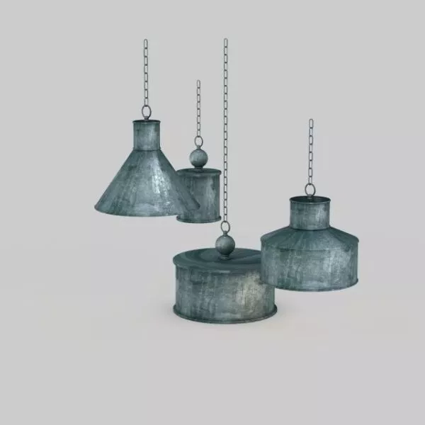 Metal Hanging Lamps For Home 3d model Metal Hanging Lamps For Home 3d model