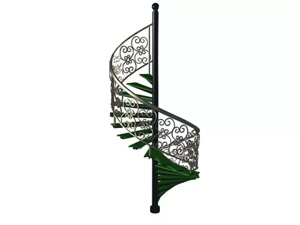 Metal Spiral Staircase 3d model Metal Spiral Staircase 3d model