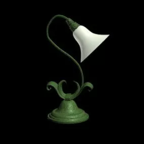 Vintage Metal Arm Table Lamp 3d model