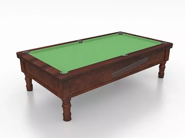Pool Table With Full Equipment 3d model