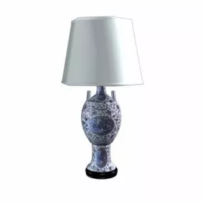 Vintage Porcelain Bedroom Lamp 3d model