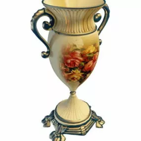 Antique Porcelain Trophy Vase 3d model