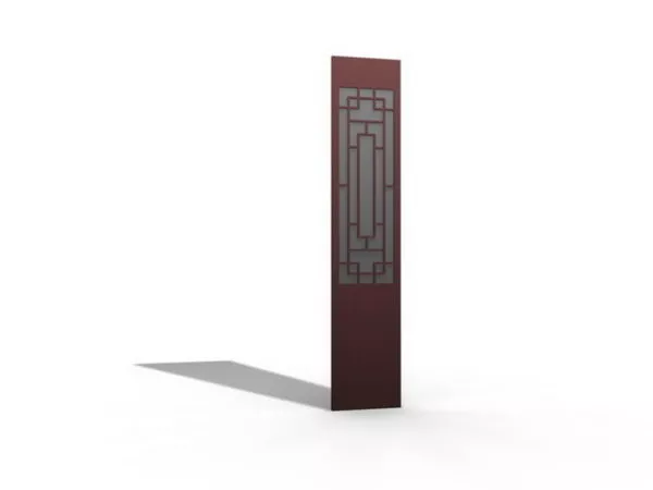 Chinese Partition Rectangle Line Shape 3d model