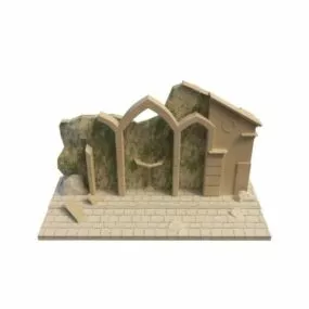 Vintage Ruins Temple 3d model