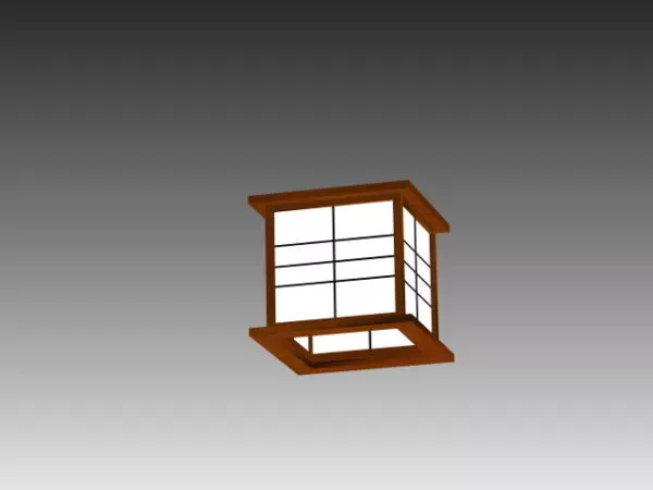 Asian Style Vintage Square Lamp 3d model Asian Style Vintage Square Lamp 3d model