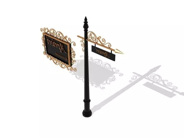 Guide Sign Board 3d model