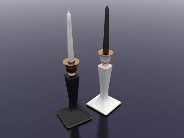 Candle In Glass 3d model