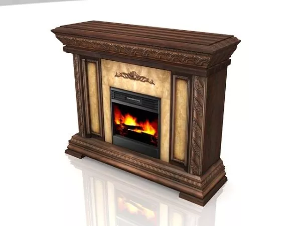 Antique Wooden Fireplace Mantels 3d model Antique Wooden Fireplace Mantels 3d model